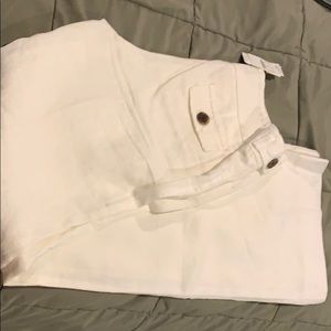 J Crew White Linen Pants